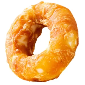 5.29oz/10.58(150g/300g) Dog Treats Long Lasting, Rawhide Chews for Dogs, Chicken Wrapped Rawhide Donuts Ring