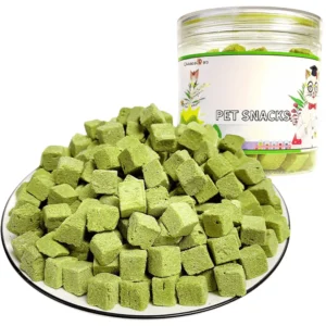 3.8oz/100g Cat Grass Treats for Hairball Support and Teeth Cleaning, Chicken Flavored Hairball Treats for Cats